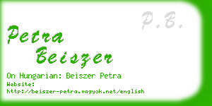 petra beiszer business card